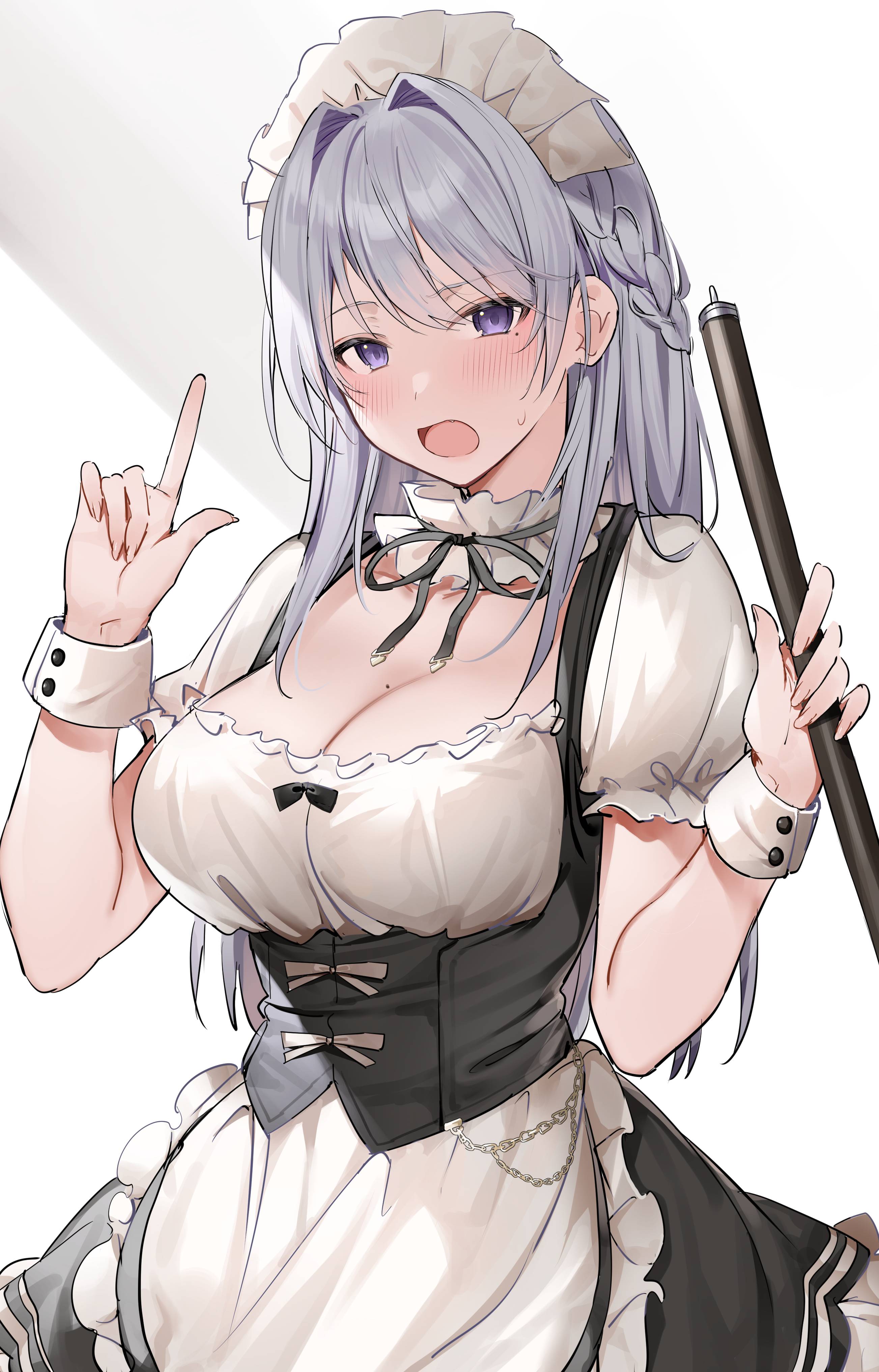 maid - Cute womans or girl employed to do domestic work in their working uniform.. waifu - A female anime/manga character.