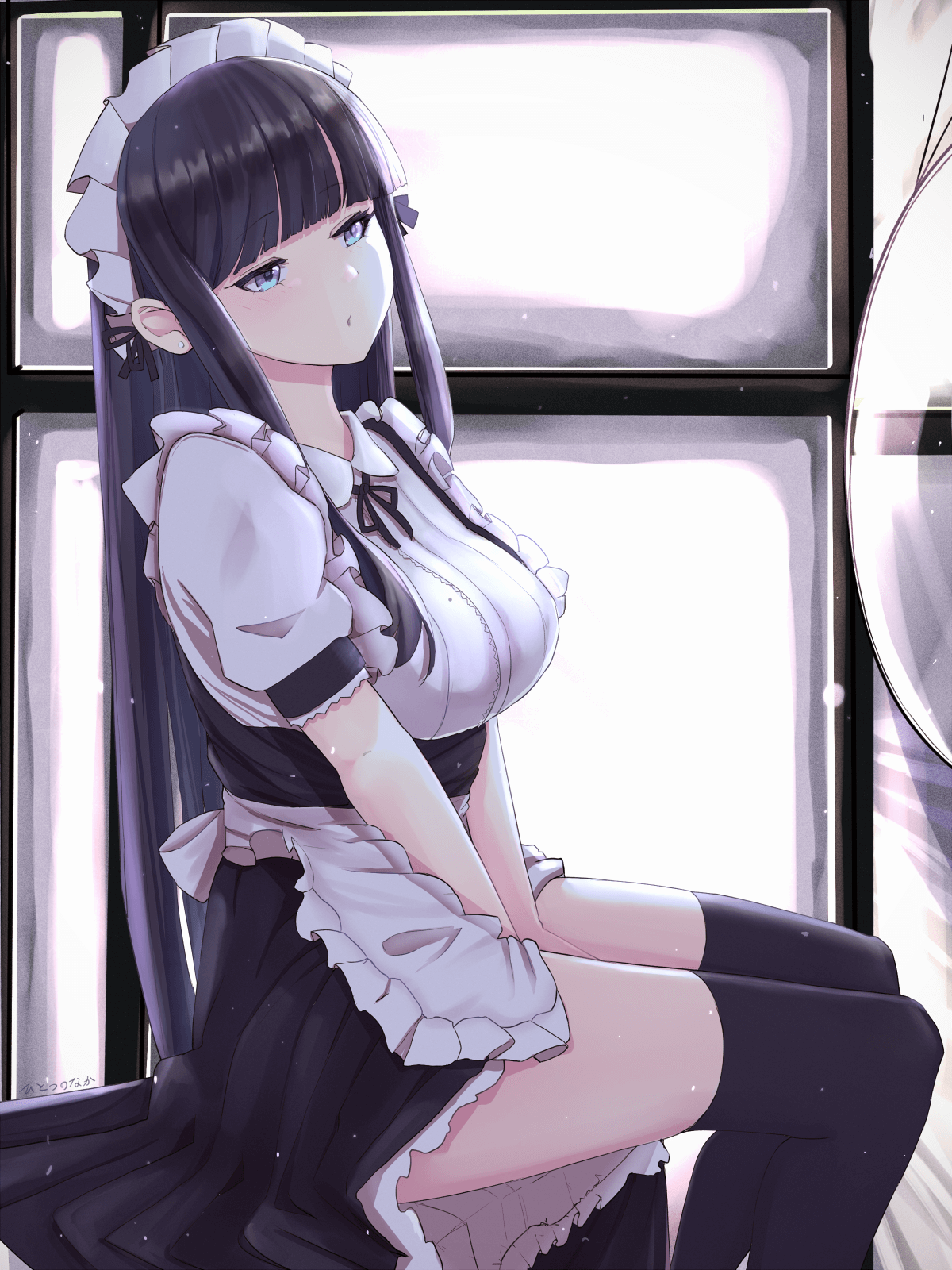 waifu - A female anime/manga character.. maid - Cute womans or girl employed to do domestic work in their working uniform.