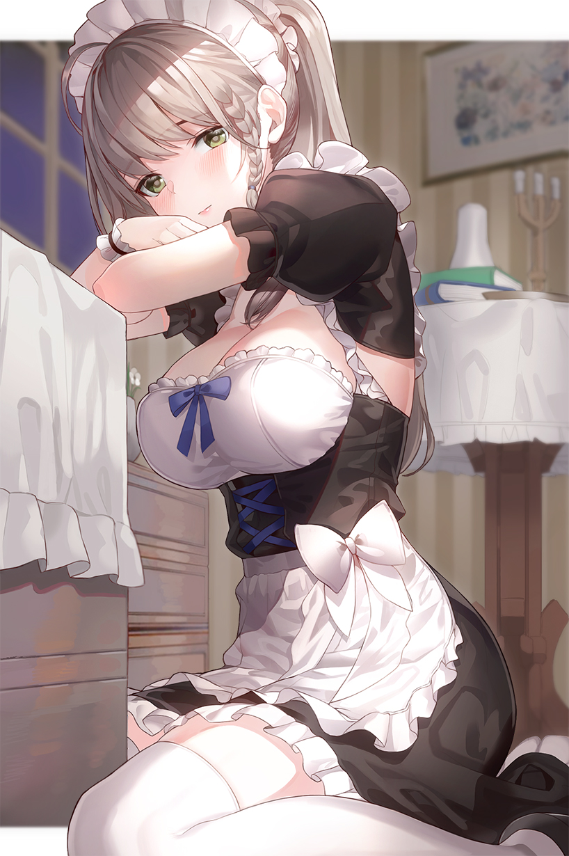 maid - Cute womans or girl employed to do domestic work in their working uniform.. waifu - A female anime/manga character.